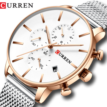 CURREN 8339 Luxury Black Gold Male Watch Luxury Brand Watch Men Gold Quartz Sport Men's Wrist Watches Clock Relogio Masculino